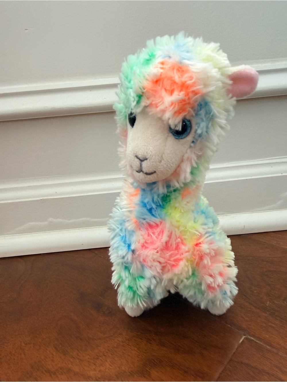 TY Lola Rainbow Llama 9 inch Plush Alpaca Colorful Stuffed Animal Toy